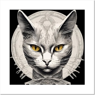 symbolism cat art emblem pt2 Posters and Art